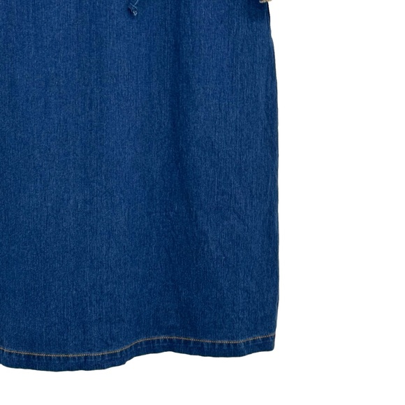 J McLaughlin Size Medium Blue Medora Cotton/Spandex Lace Up Shift Dress - Picture 7 of 11